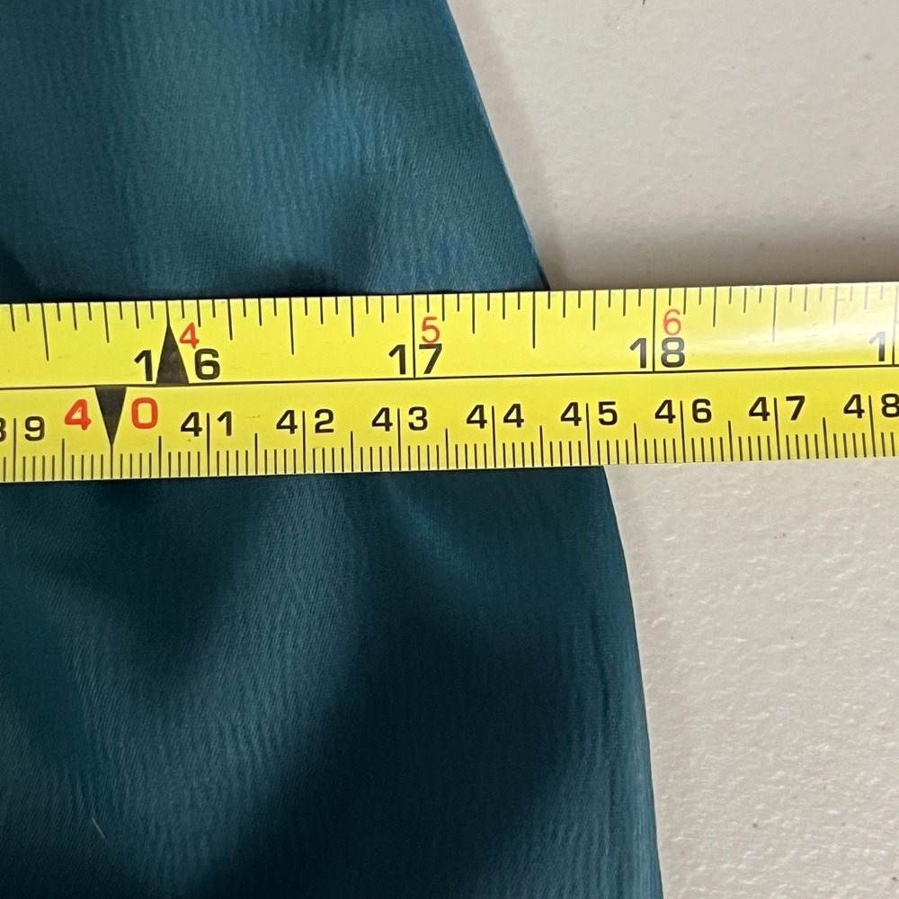 Lulus Women Quite Likely Teal Satin Wrap Dress XS Formal Cocktail Going Out HOCO - Picture 12 of 15